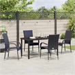 Afuera Living 5 Piece Poly Rattan Garden Dining Set in Black