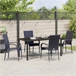 Afuera Living 5 Piece Poly Rattan Garden Dining Set in Black