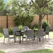 Afuera Living 7 Piece Poly Rattan Garden Dining Set in Black