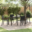 Afuera Living 5 Piece Poly Rattan Garden Dining Set in Black