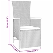 Afuera Living 5 Piece Poly Rattan Garden Dining Set with Cushions in Gray