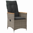 Afuera Living 5 Piece Poly Rattan Garden Dining Set with Cushions in Gray
