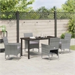 Afuera Living 5 Piece Poly Rattan Garden Dining Set with Cushions in Gray