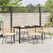 Afuera Living 5 Piece Poly Rattan Garden Dining Set in Brown