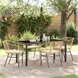 Afuera Living 5 Piece Poly Rattan Garden Dining Set in Brown