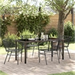 Afuera Living 5 Piece Poly Rattan Garden Dining Set in Black