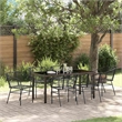Afuera Living 7 Piece Poly Rattan Garden Dining Set in Black
