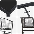 Afuera Living 7 Piece Poly Rattan Garden Dining Set in Black