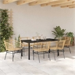Afuera Living 7 Piece Poly Rattan Garden Dining Set in Brown