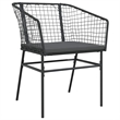 Afuera Living 5 Piece Poly Rattan Garden Dining Set in Black