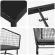 Afuera Living 5 Piece Poly Rattan Garden Dining Set in Black