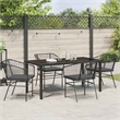 Afuera Living 5 Piece Poly Rattan Garden Dining Set in Black