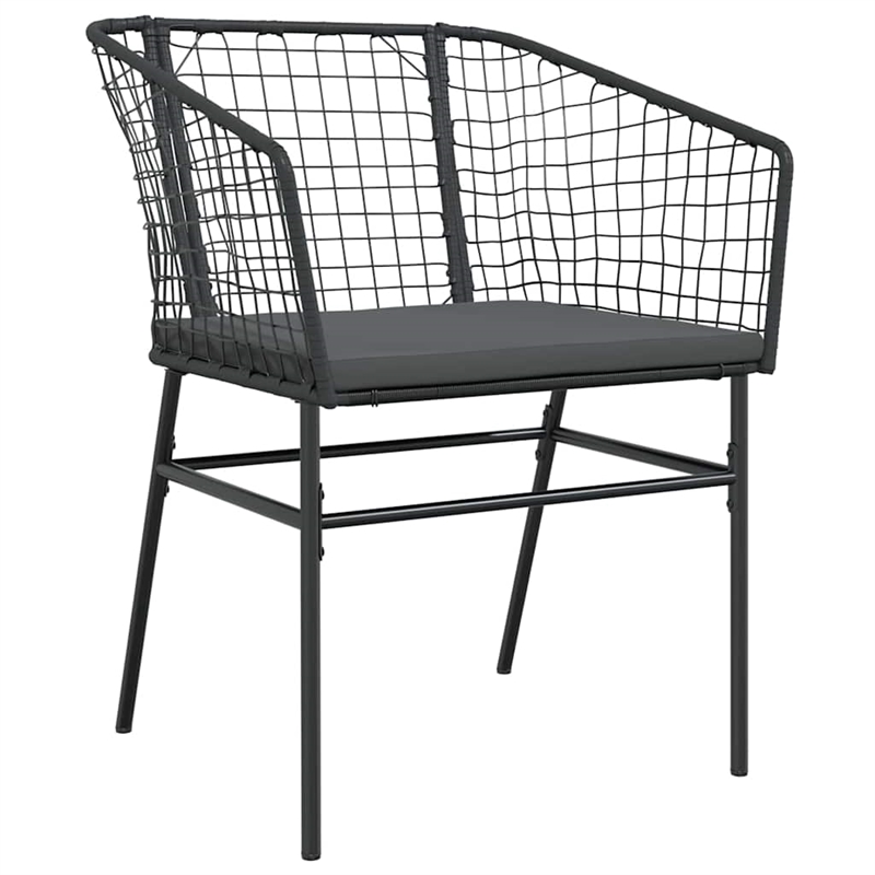 Afuera Living 7 Piece Poly Rattan Garden Dining Set in Black