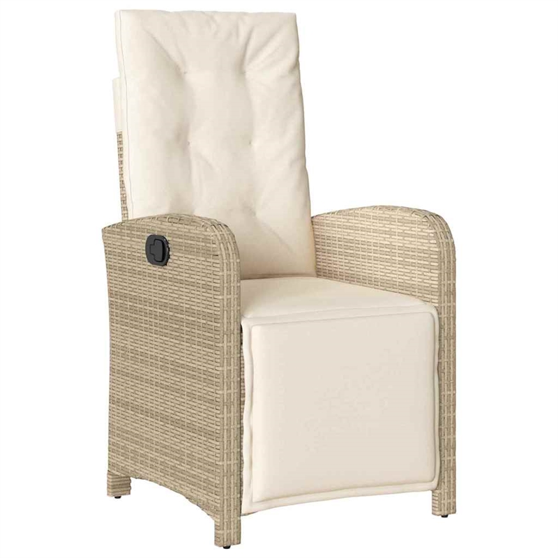 Afuera Living 5 Piece Poly Rattan Garden Dining Set with Cushions in Beige