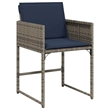Afuera Living 5 Piece Poly Rattan Garden Dining Set with Cushions in Gray