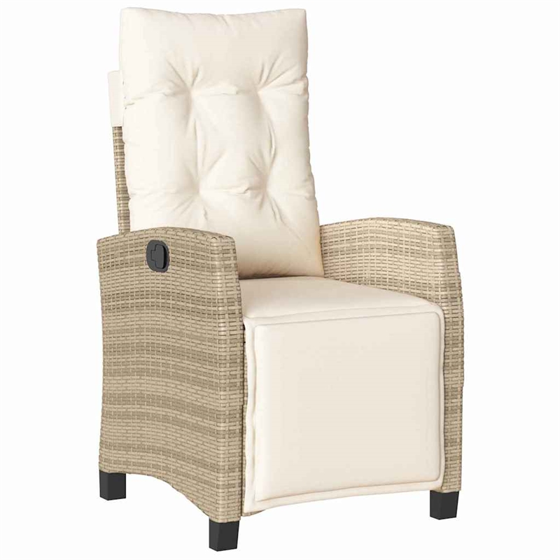 Afuera Living 5 Piece Poly Rattan Garden Dining Set with Cushions in Beige