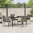 Afuera Living 5 Piece Poly Rattan Garden Dining Set with Cushions in Gray