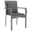 Afuera Living 5 Piece Poly Rattan Garden Dining Set with Cushions in Gray