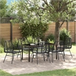 Afuera Living 7 Piece Poly Rattan Garden Dining Set in Black