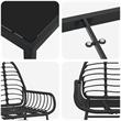 Afuera Living 7 Piece Poly Rattan Garden Dining Set in Black