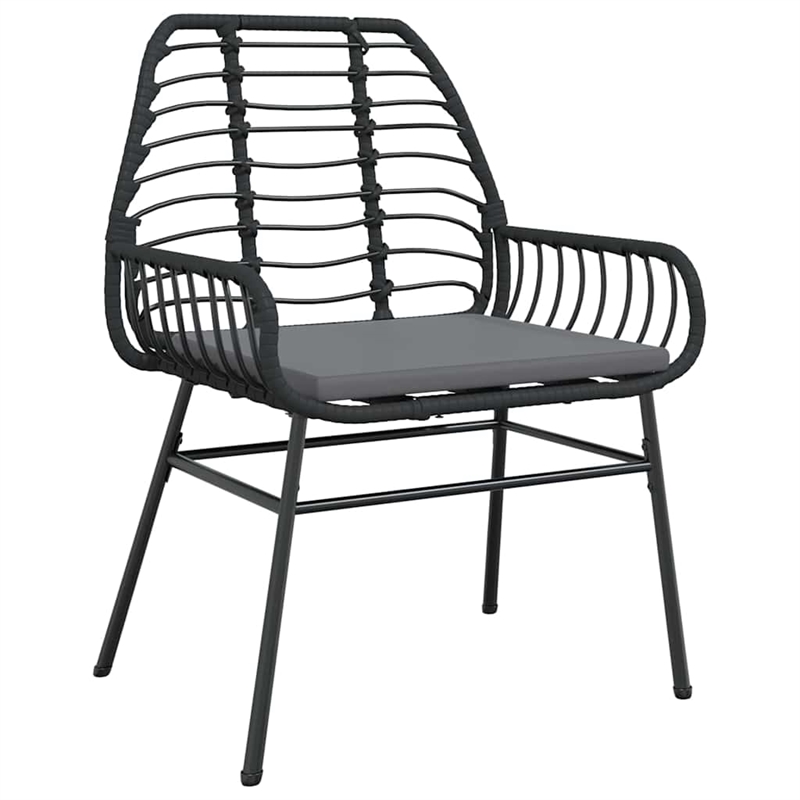 Afuera Living 5 Piece Poly Rattan Garden Dining Set in Black
