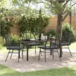 Afuera Living 5 Piece Poly Rattan Garden Dining Set in Black
