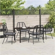 Afuera Living 5 Piece Poly Rattan Garden Dining Set in Black