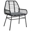Afuera Living 5 Piece Poly Rattan Garden Dining Set in Black