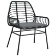 Afuera Living 7 Piece Poly Rattan Garden Dining Set in Black