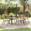 Afuera Living 5 Piece Poly Rattan Garden Dining Set in Brown