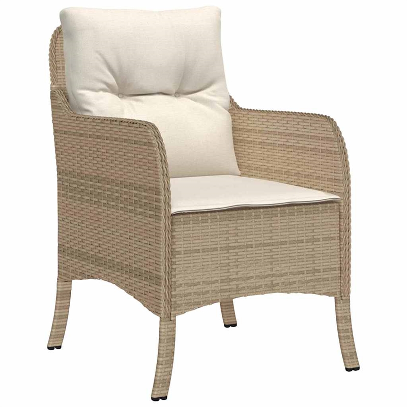 Afuera Living 5 Piece Poly Rattan Garden Dining Set with Cushions in Beige
