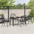 Afuera Living 5 Piece Poly Rattan Garden Dining Set in Black