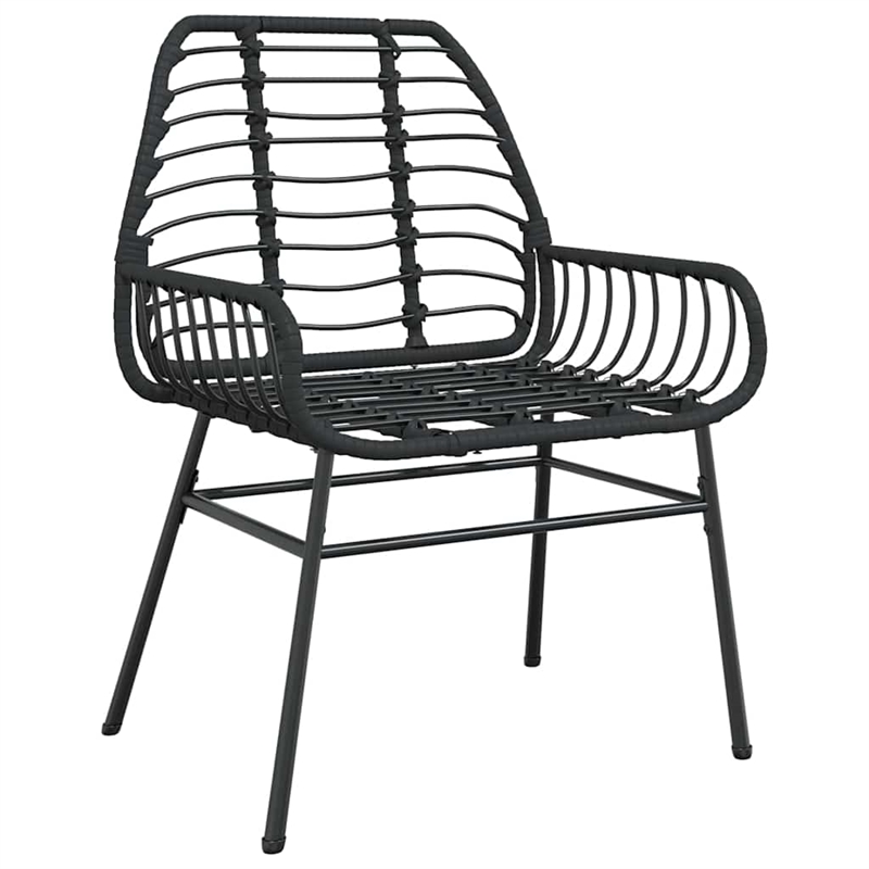 Afuera Living 5 Piece Poly Rattan Garden Dining Set in Black