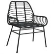 Afuera Living 5 Piece Poly Rattan Garden Dining Set in Black