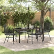 Afuera Living 5 Piece Poly Rattan Garden Dining Set in Black