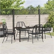 Afuera Living 5 Piece Poly Rattan Garden Dining Set in Black