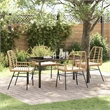 Afuera Living 5 Piece Poly Rattan Garden Dining Set in Brown