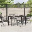 Afuera Living 5 Piece Poly Rattan Garden Dining Set in Black
