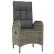 Afuera Living 5 Piece Poly Rattan Garden Dining Set with Cushions in Gray
