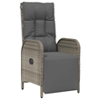 Afuera Living 7 Piece Poly Rattan Garden Dining Set with Cushions in Gray
