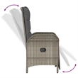 Afuera Living 7 Piece Poly Rattan Garden Dining Set with Cushions in Gray