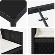 Afuera Living 5 Piece Poly Rattan Garden Dining Set in Black