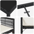 Afuera Living 5 Piece Poly Rattan Garden Dining Set in Black