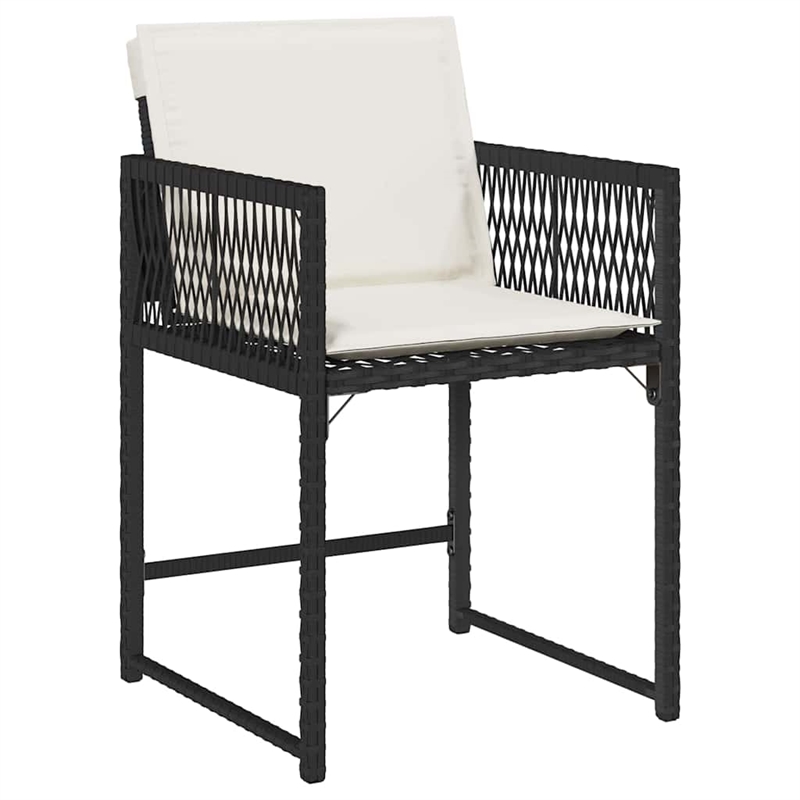 Afuera Living 5 Piece Poly Rattan Garden Dining Set in Black