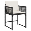 Afuera Living 5 Piece Poly Rattan Garden Dining Set in Black