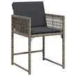 Afuera Living Contemporary 5 Piece Poly Rattan Garden Dining Set in Gray
