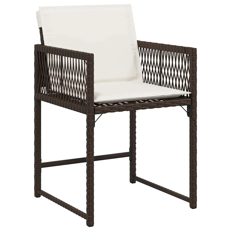 Afuera Living 5 Piece Poly Rattan Garden Dining Set in Brown