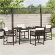 Afuera Living 5 Piece Poly Rattan Garden Dining Set in Brown