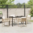 Afuera Living 5 Piece Poly Rattan Garden Dining Set in Beige
