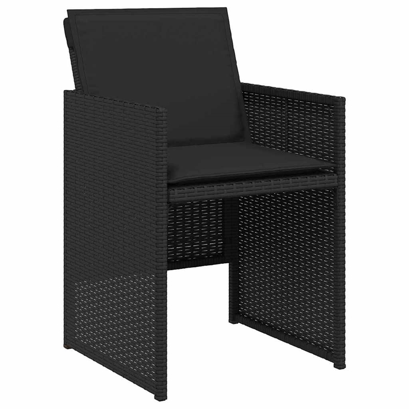 Afuera Living 5 Piece Poly Rattan Garden Dining Set in Black